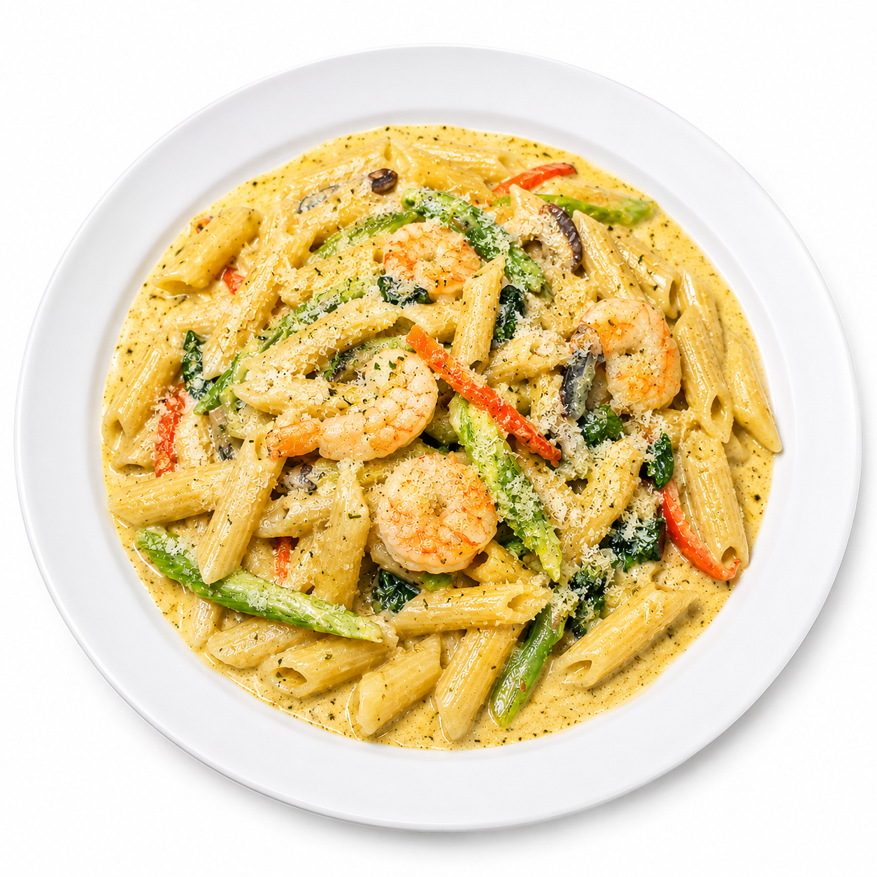 Creamy shrimp pasta at Uptown Restaurant & Lounge